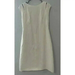 Hugo‎ Boss White Cap Sleeve Cut Out V Back Mini Shift Dress size 6
